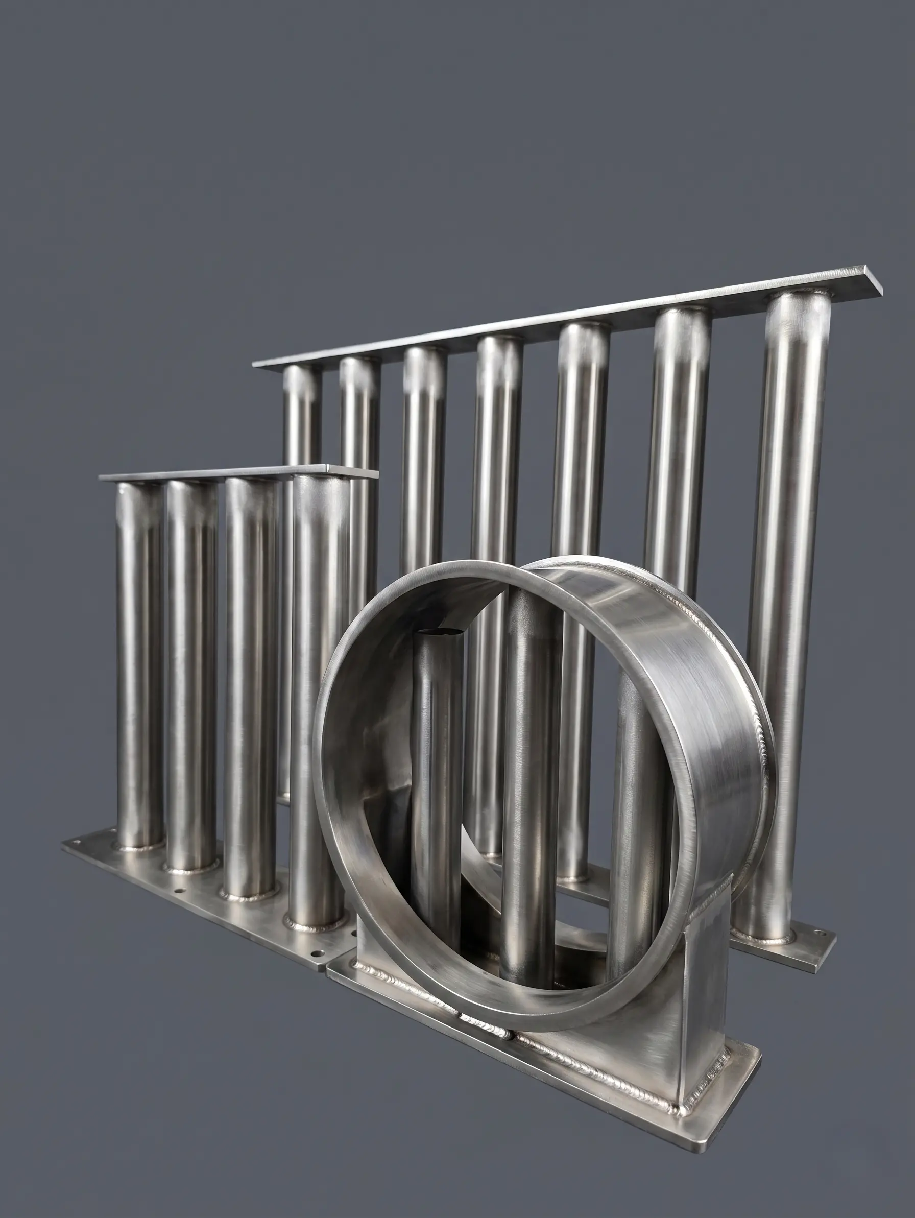 Stainless steel structure with satin 2B finish