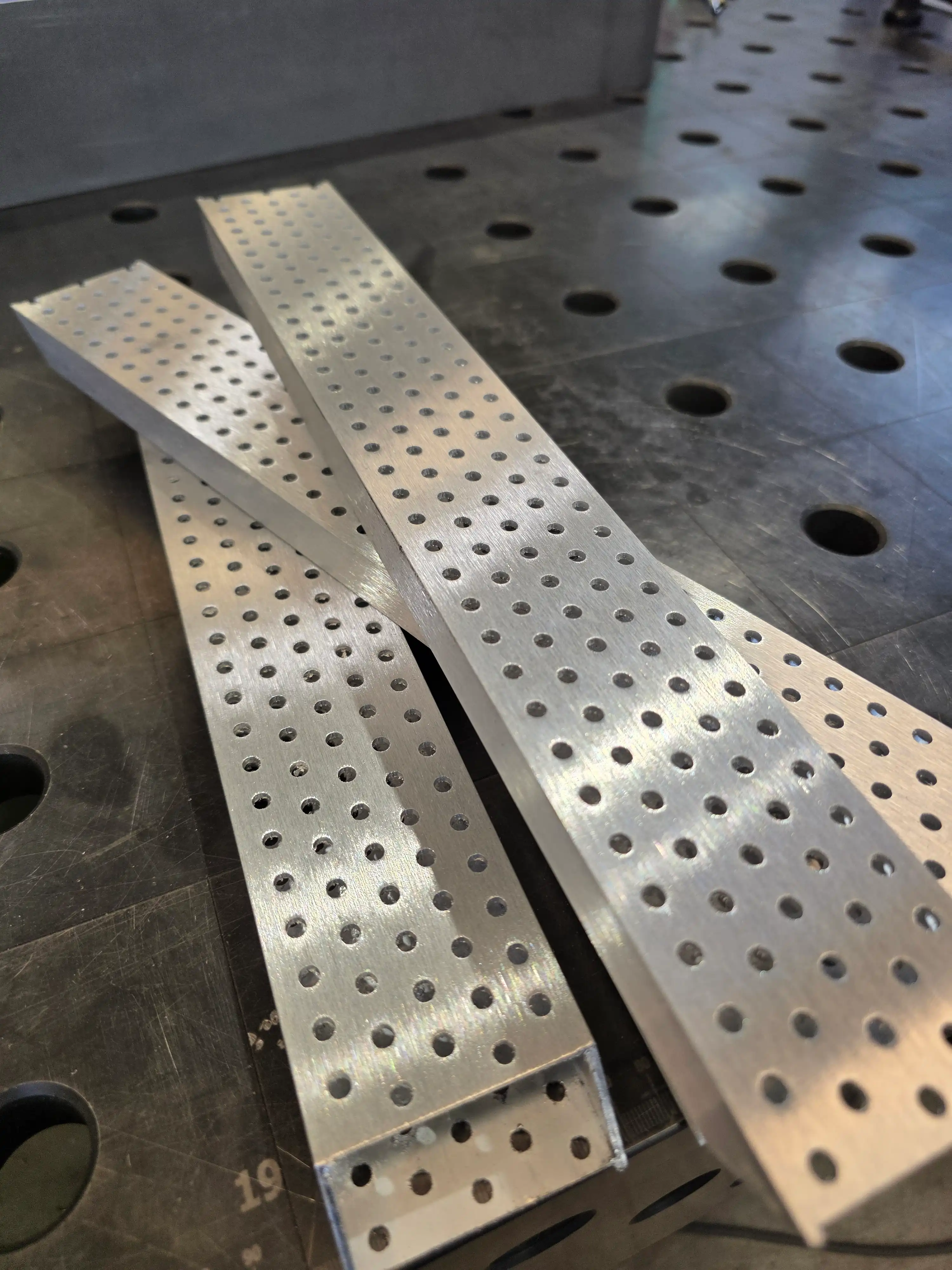 Aluminum components, perforated tubes, and frames processed with laser cutting and marking - 2