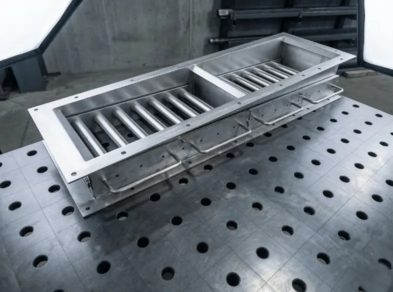 Stainless steel enclosure and frame made with laser cutting and welding - 2