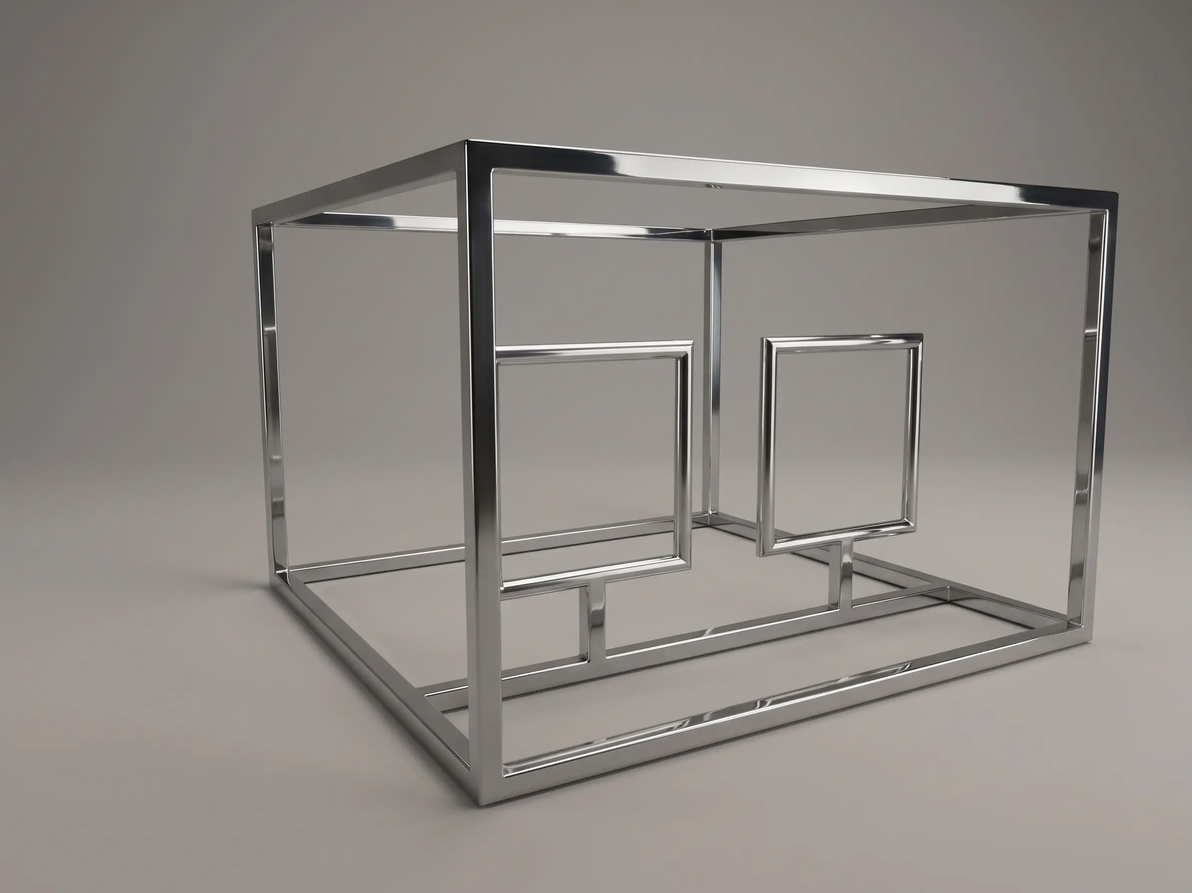 Carpenteria in acciaio inox con finitura lucida a specchio