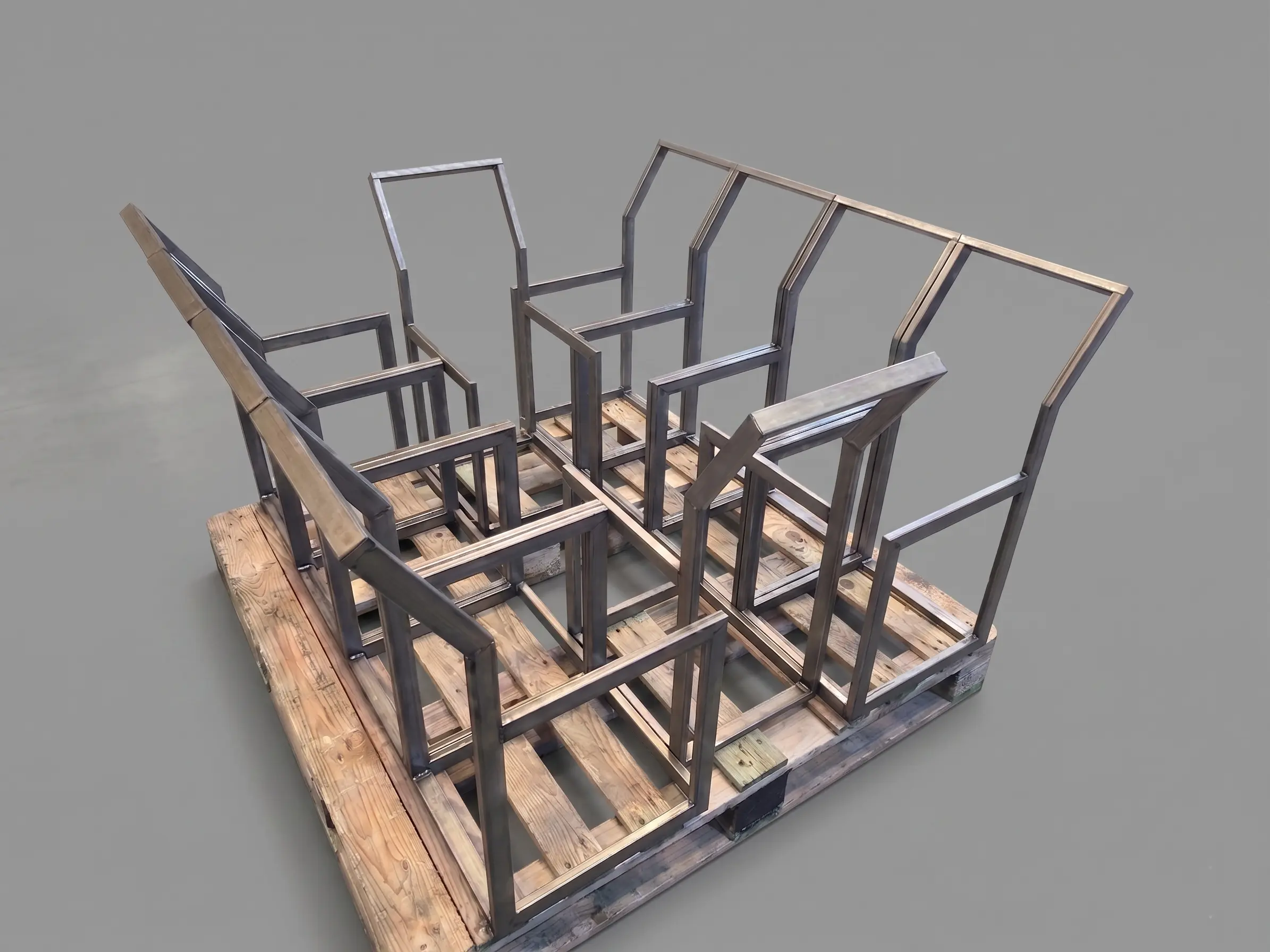 Laser-welded tubular iron structure