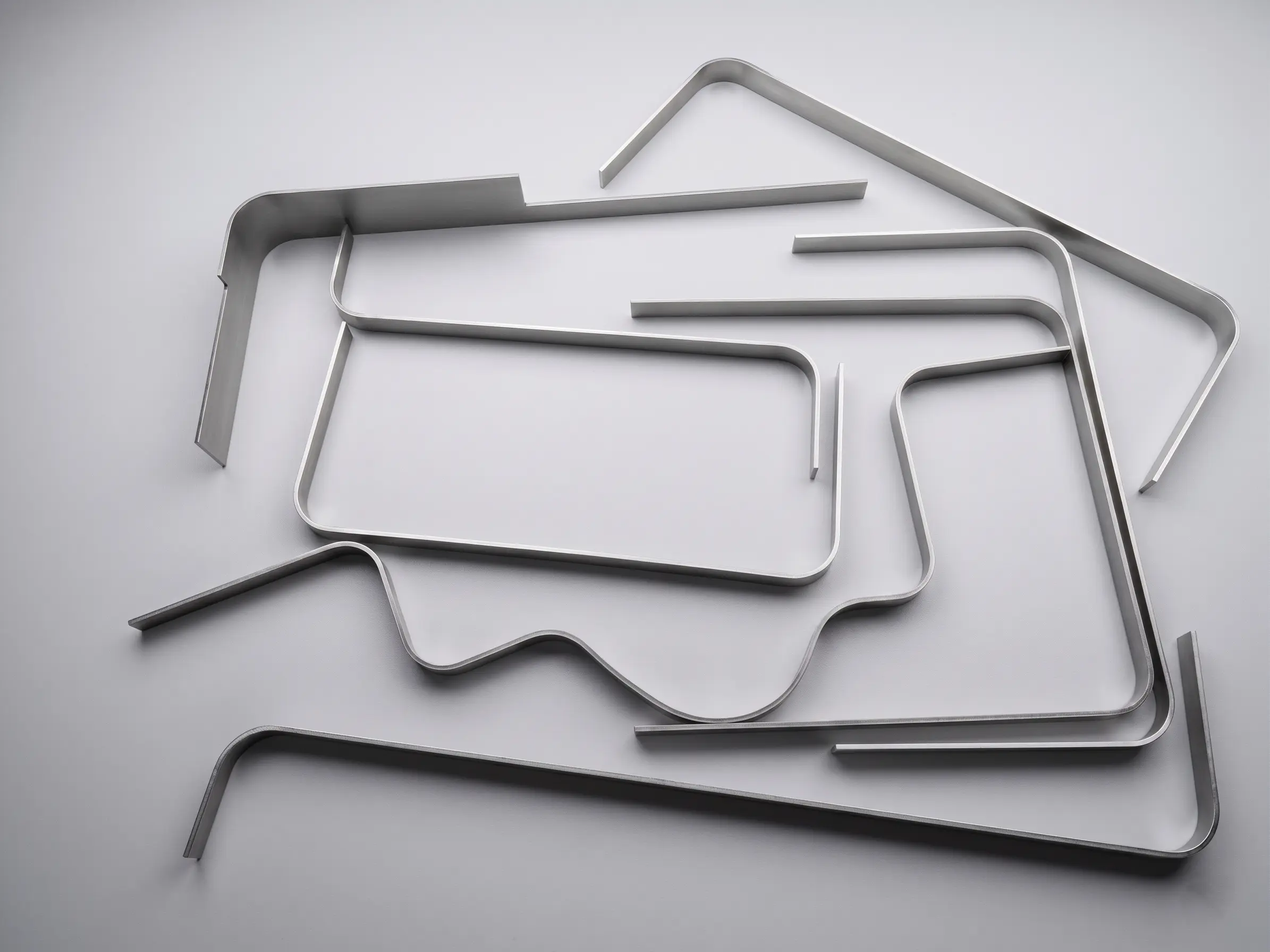 Very thin frames and borders made from bent sheet metal