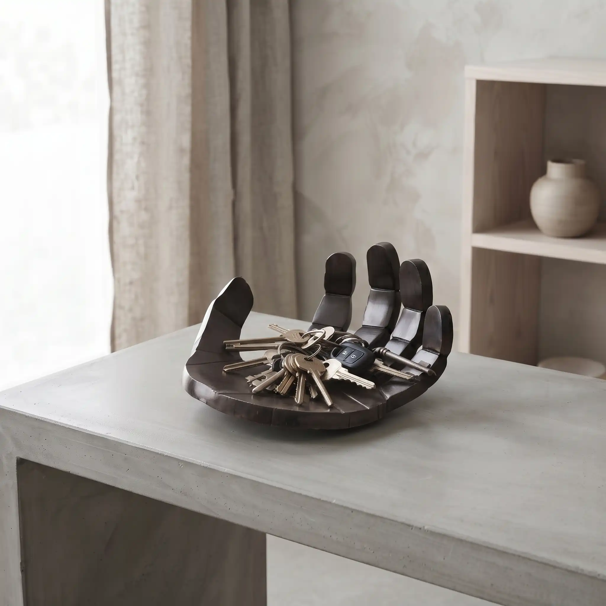 Custom multipurpose metal hand-shaped catchall tray by DPemme - 4