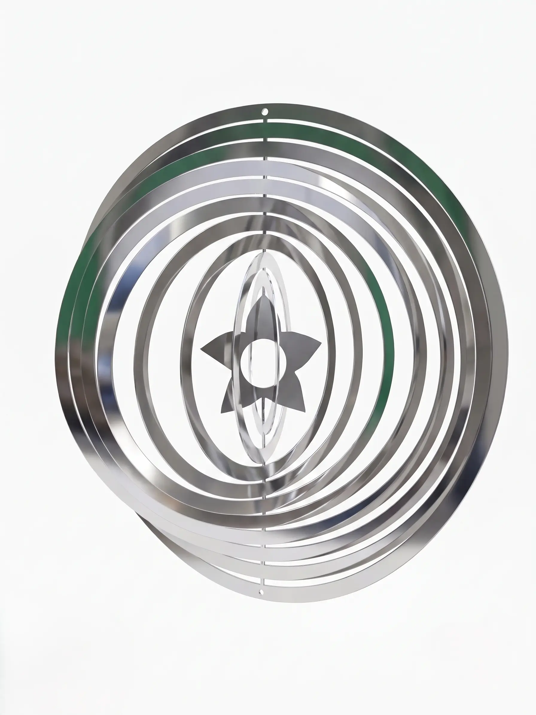 Stainless steel kinetic wind spinner sculpture for gardens - 4